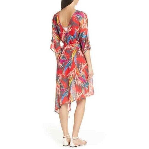 Red Carter Eliza Cover-Up Wrap Dress Womens Size Small $185 - Picture 6 of 8